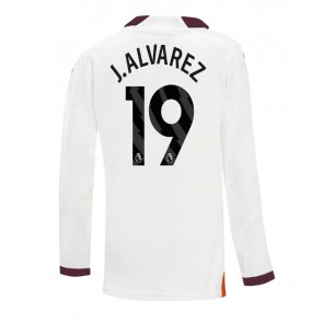 Manchester City Julian Alvarez #19 Udebanetrøje 2023-24 Lange ærmer
